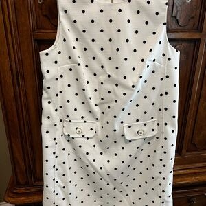 Tommy Hilfiger White and Black Polka Dot Women’s Dress